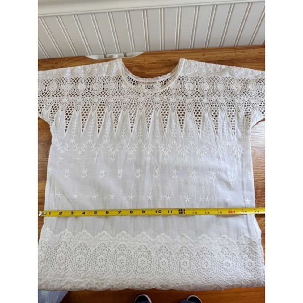 Ulla Johnson Viola White Cotton Lace Embroidered Crew Neck Mini Dress Size S 4 - Picture 10 of 16